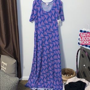 LulaRoe Purple and Blue Maxi Dress